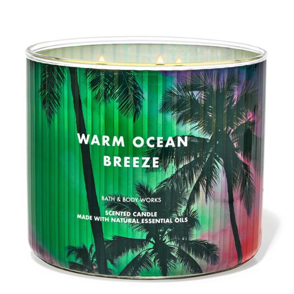 New Bath & Body Works 3-Wick Candle in Warm Ocean Breeze